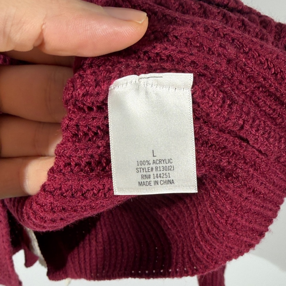 Harper Deep Red Crew Neck Sweater - Picture 7 of 9